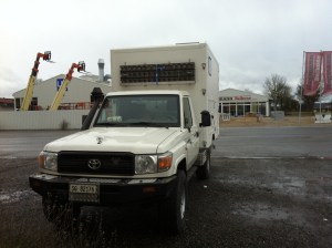 Erst Fahrt mit Wohnkabine